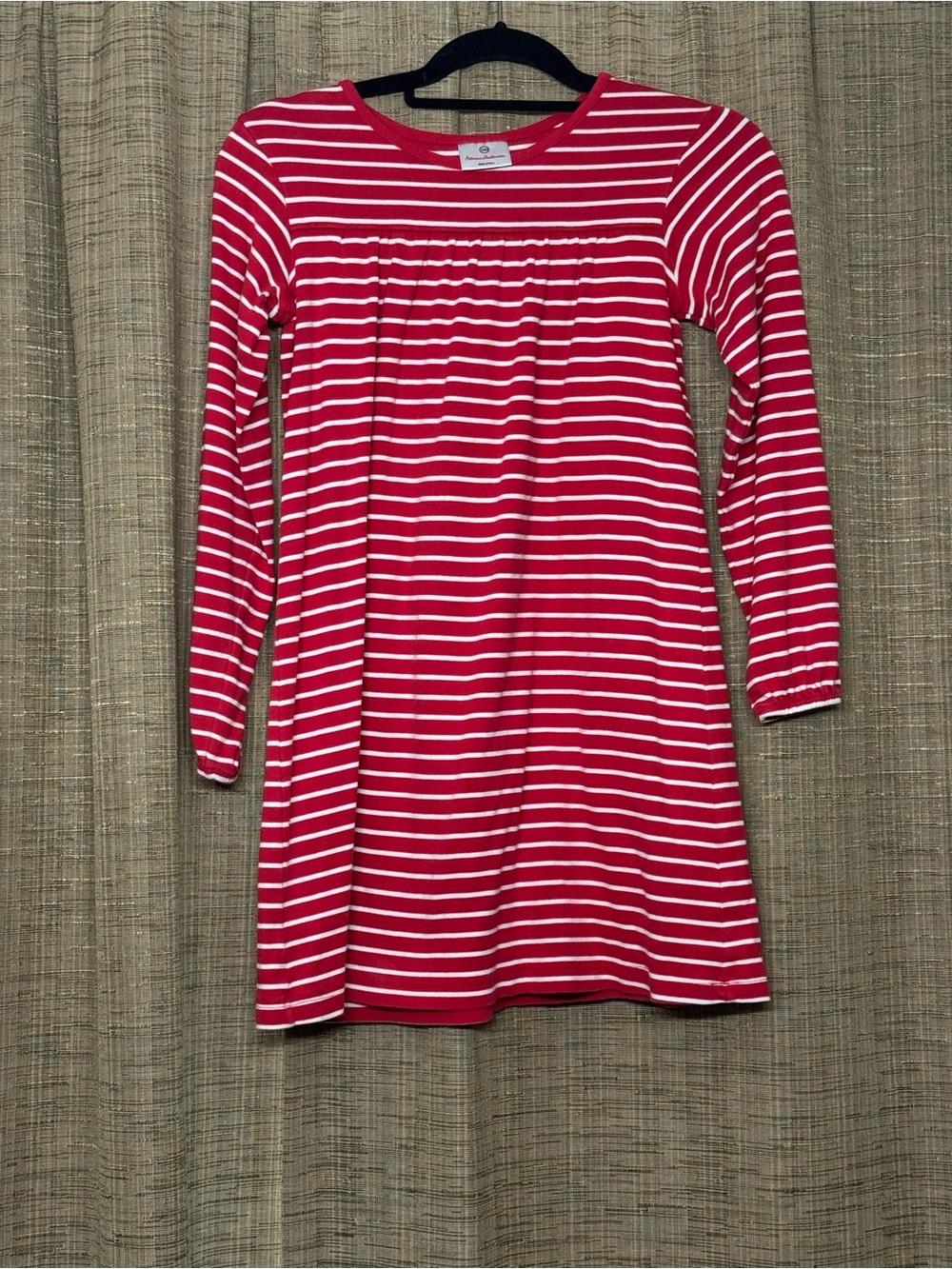 Hanna Andersson Red & White Striped Long-Sleeve Knit Dress